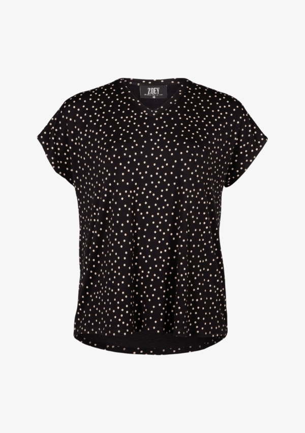 ZOEY T-SHIRT DOT BLACK