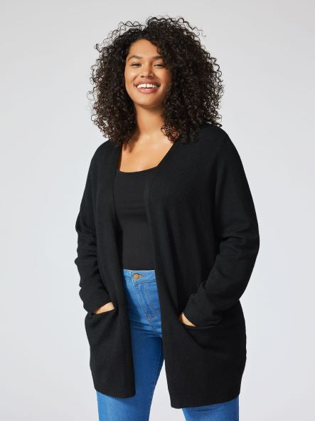 Only Carmakoma Stone lang cardigan sort