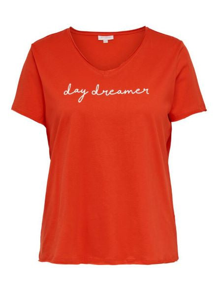 Only Carmakoma T-shirt med print Quote