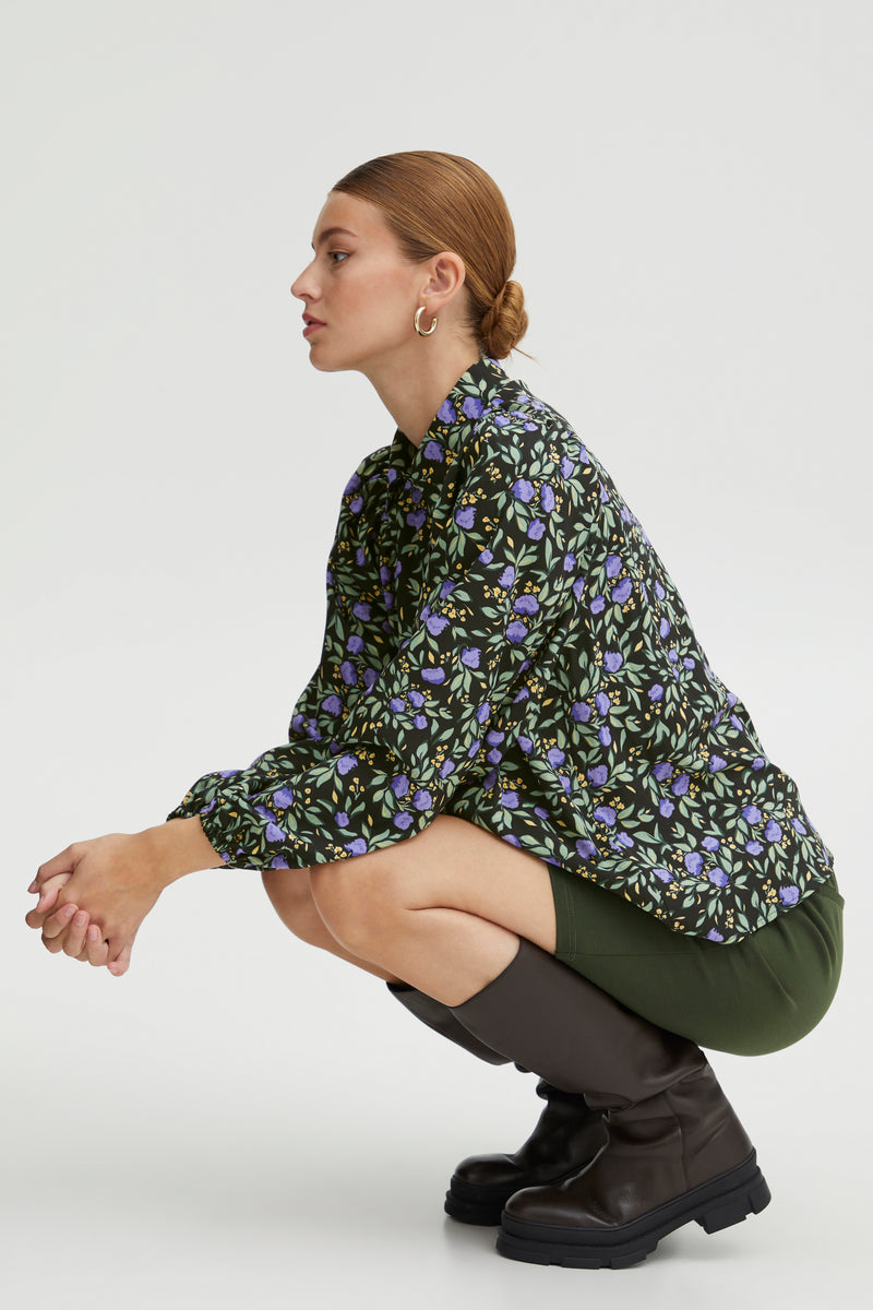 Ichi Liv Skjorte lilla blomster