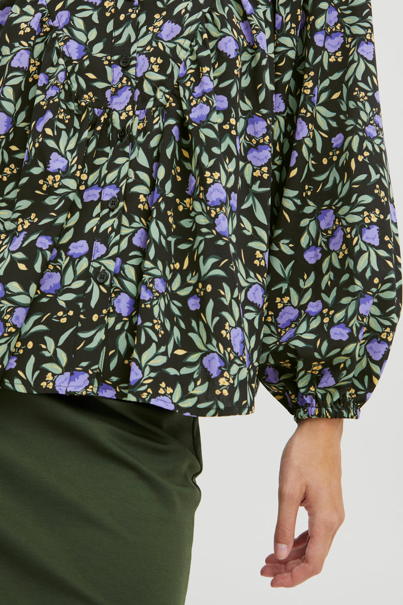 Ichi Liv Skjorte lilla blomster