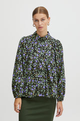Ichi Liv Skjorte lilla blomster