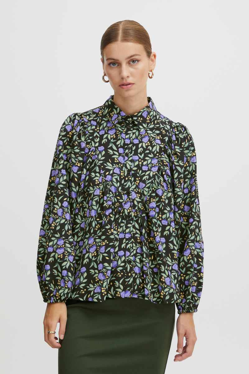 Ichi Liv Skjorte lilla blomster