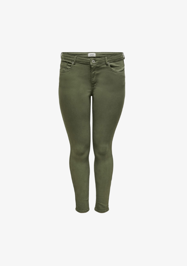 ONLY CARMAKOMA JEANS - JENNY ARMY GRØN