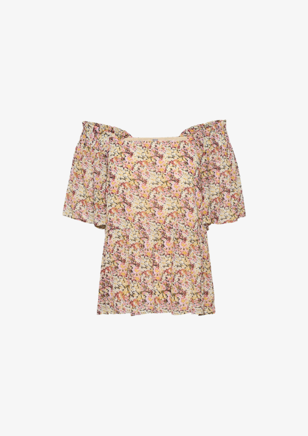 CULTURE TESS BLUSE PINK BLOMSTER