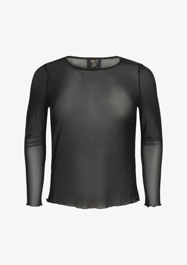 NO. 1 BY OX MESH BLUSE BLACK