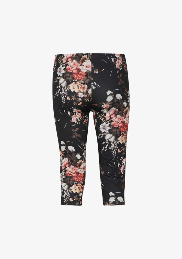 Culture Semira capri leggings - black flowers