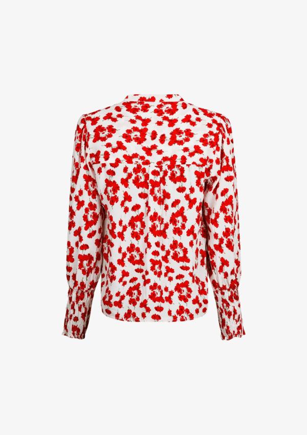 NEO NOIR LANDA FADING POPPY BLUSE RED