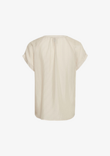 Culture Senada capsleeve skjorte - Creme