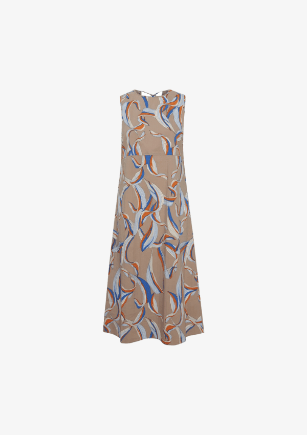PULZ KORA KJOLE BROWN PRINTED