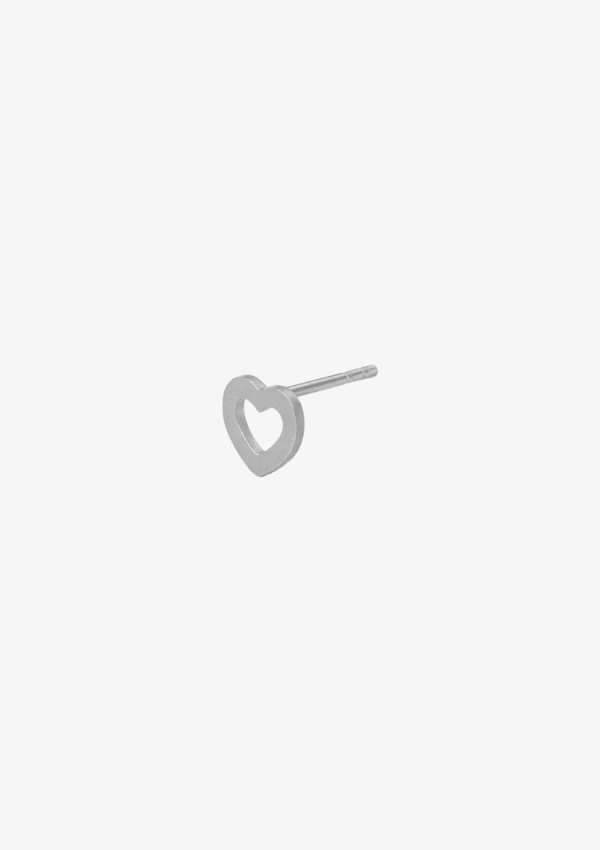 STINE A PETIT OPEN LOVE HEART ØRERING SILVER
