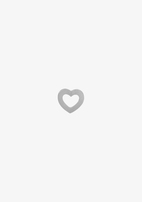 STINE A PETIT OPEN LOVE HEART ØRERING SILVER