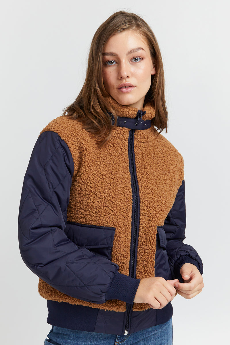 Pulz teddy jakke June brun