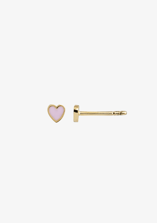 STINE A PETIT LOVE HEART LILLA SORBET ENAMEL GULD