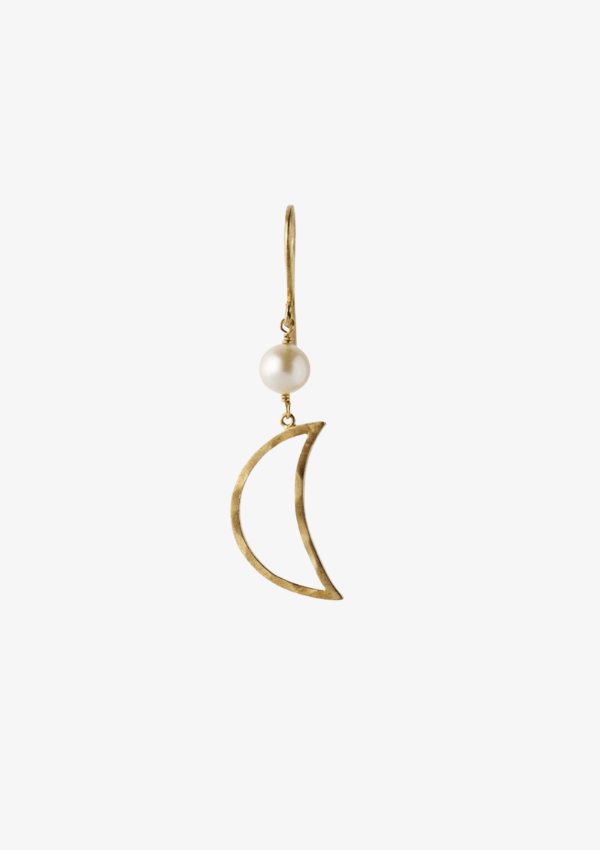 STINE A ØRERING BELLA MOON EARRING WITH PEARL GOLD