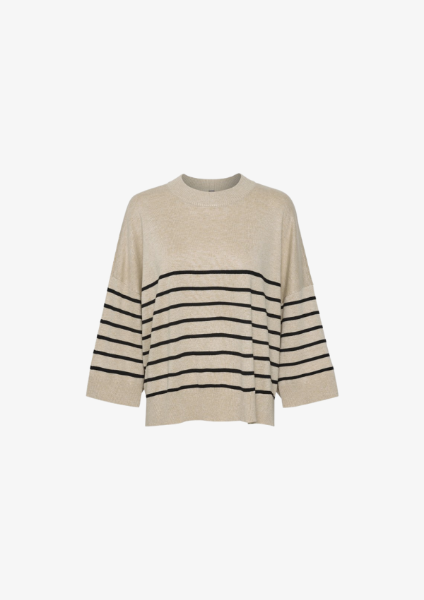 CULTURE ANNEMARIE BLUSE STRIBET SAND
