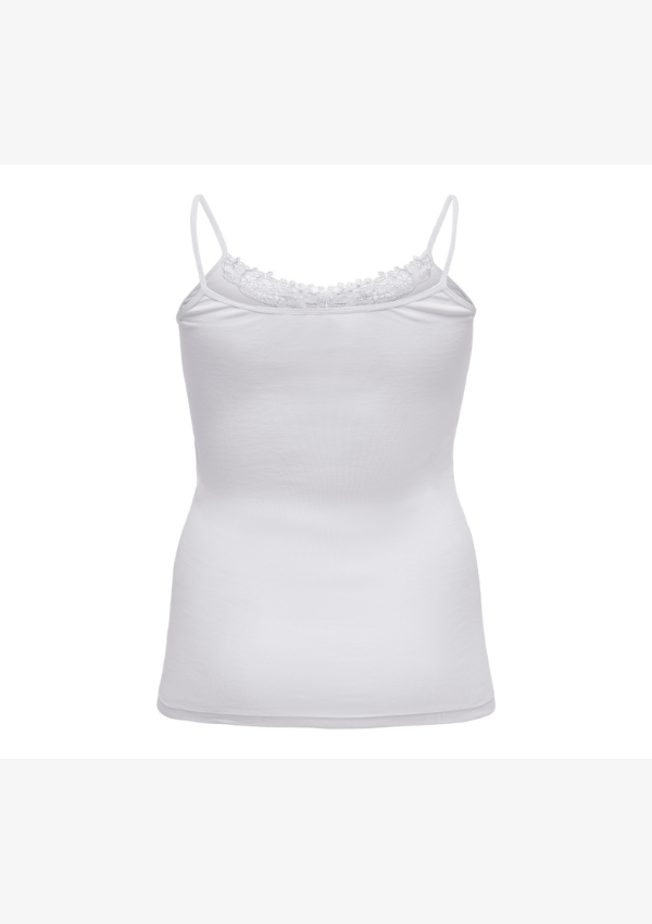 ONLY CARMAKOMA KIRAZ LIFE SINGLET TOP WHITE