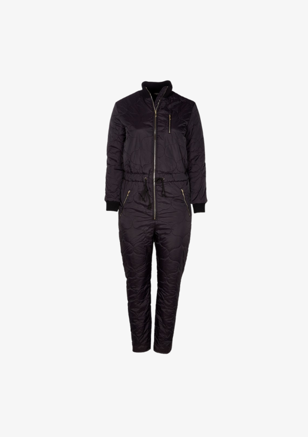 ZOEY DANIELLA QUILT JUMPSUIT BLACK