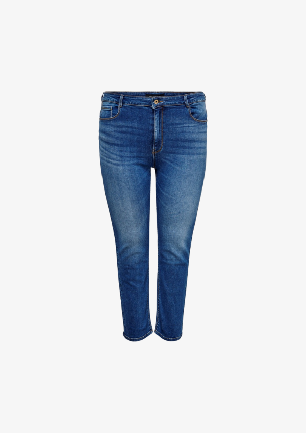 ONLY CARMAKOMA LIFE HW JEANS BLÅ
