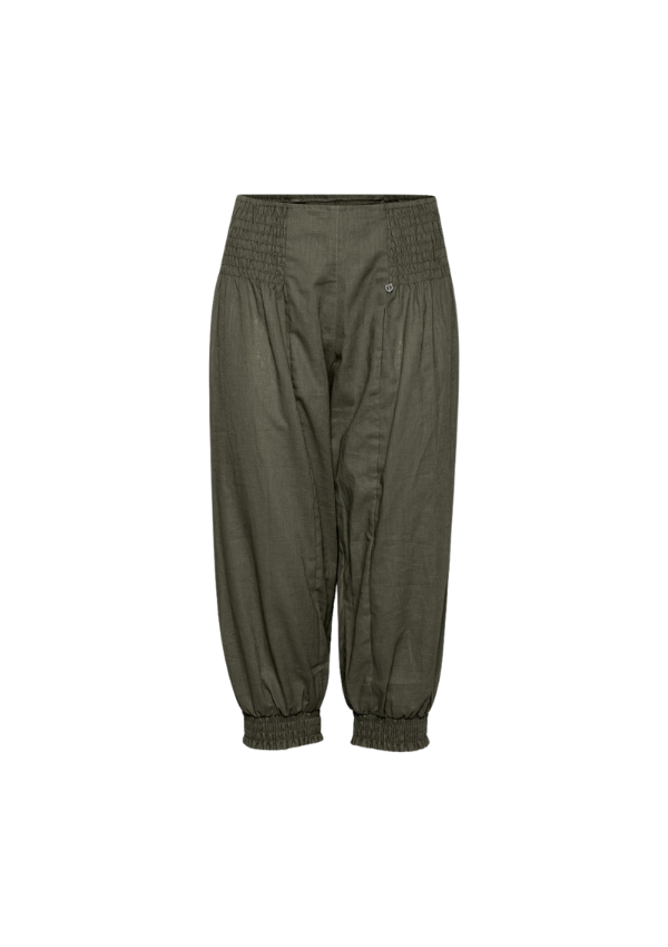 PULZ JILL BUKSER CAPRI WIDE LEG GREEN