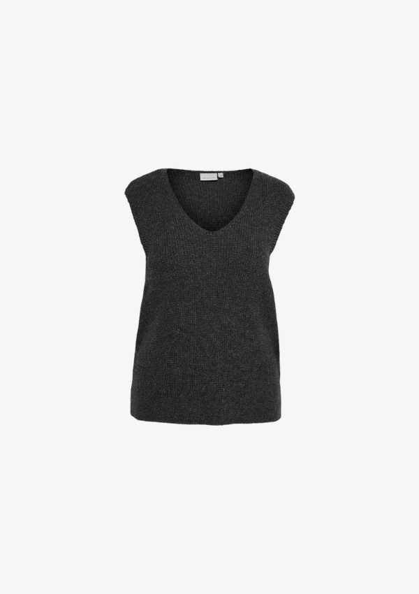 ONLY CARMAKOMA PARIS LIFE VEST - DARK GREY