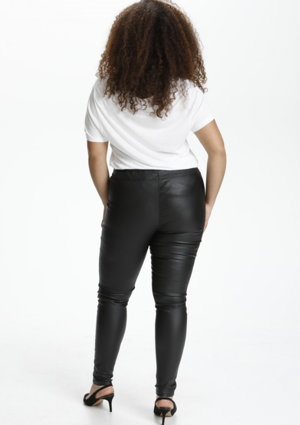 KAFFE CURVE COATED LEGGINS SORT