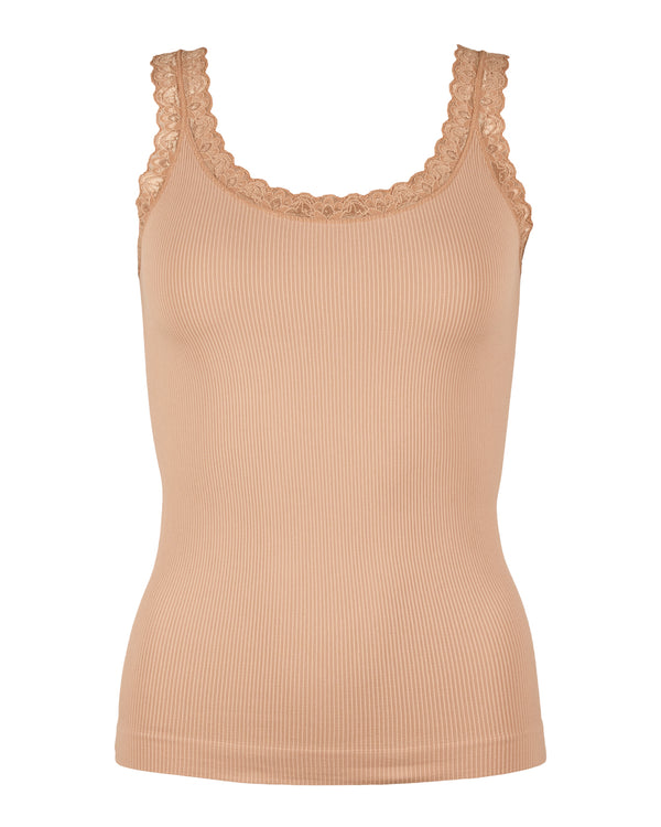 Tim & Simonsen Frida ribtop med blonde nudo