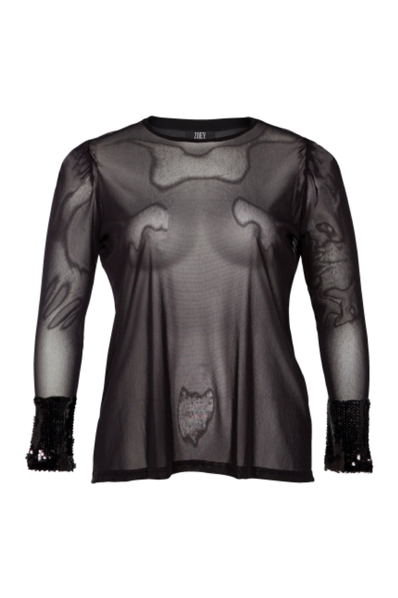 Zoey sort mesh top
