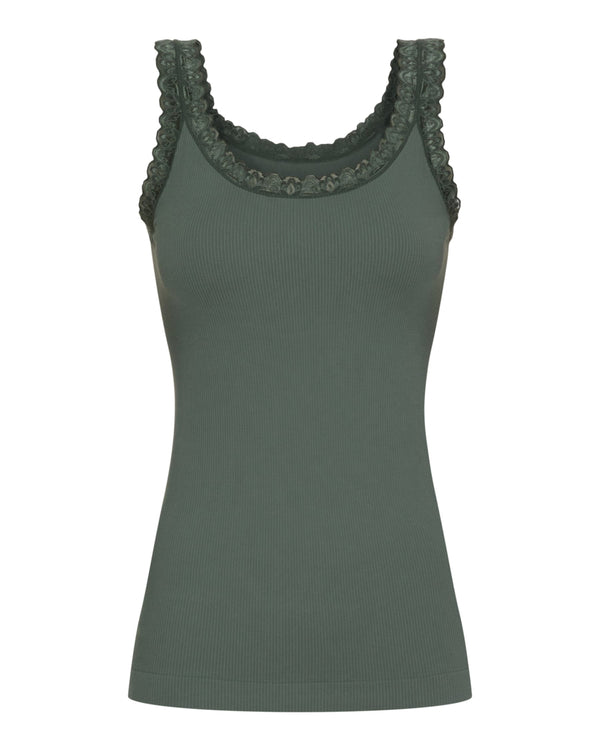 Tim & Simonsen Frida ribtop med blonde oliva
