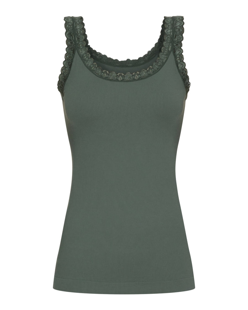 Tim & Simonsen Frida ribtop med blonde oliva