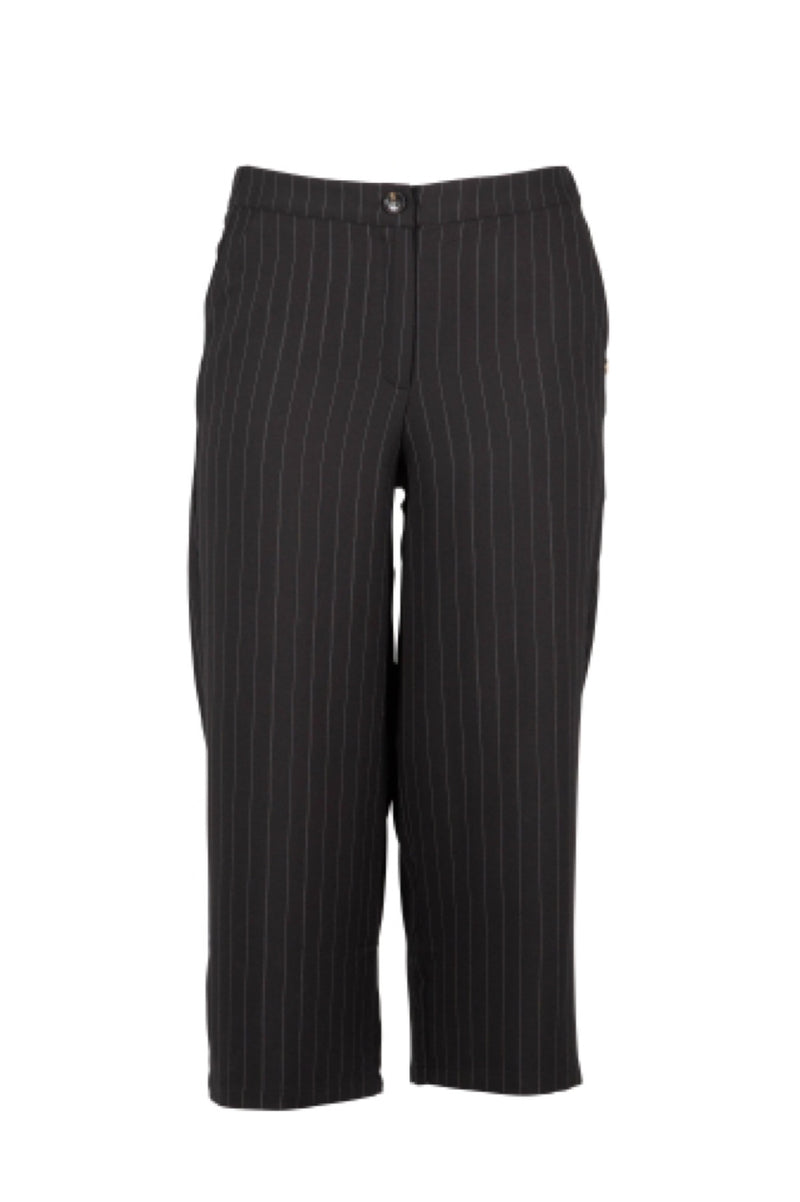 Zoey pin striped bukser sort