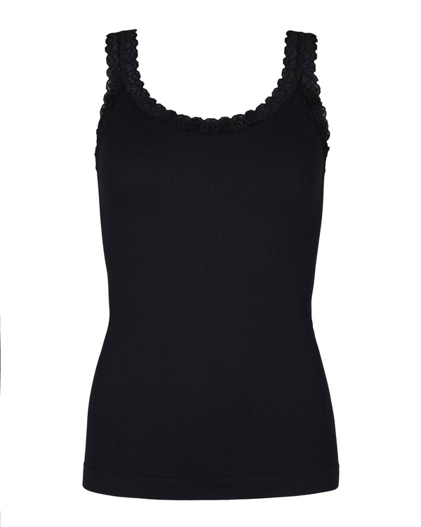 Tim og Simonsen Frida ribtop med blonde sort