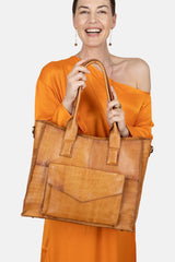 Re:designed Otilia skindtaske burnedtan