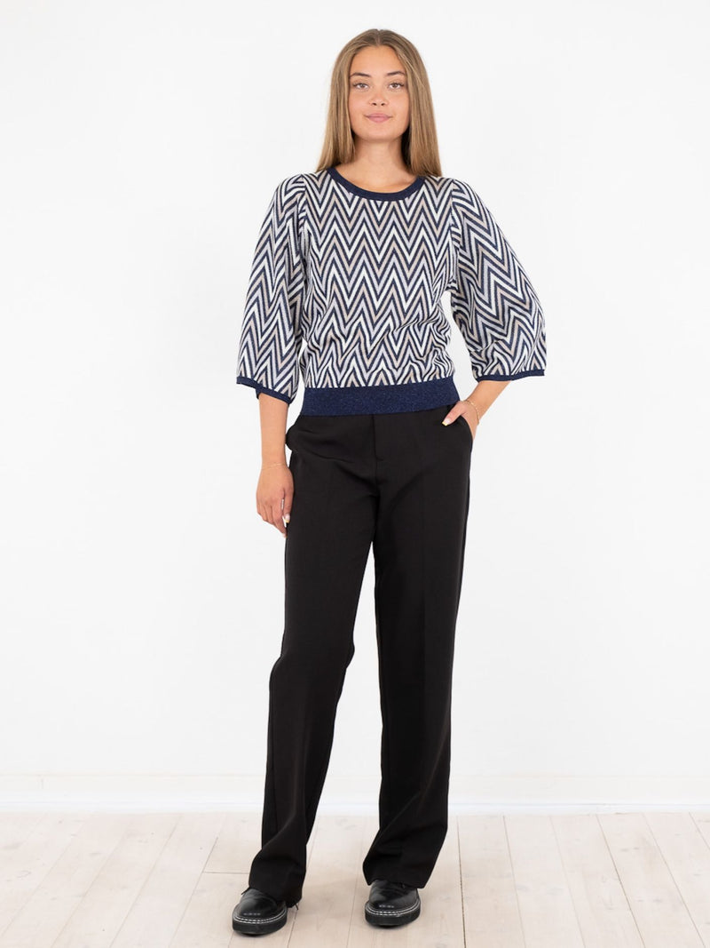 Neo Noir Johanna point strik navy sand lurex