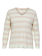 Only Carmakoma  Melinna strik med V-hals rosa