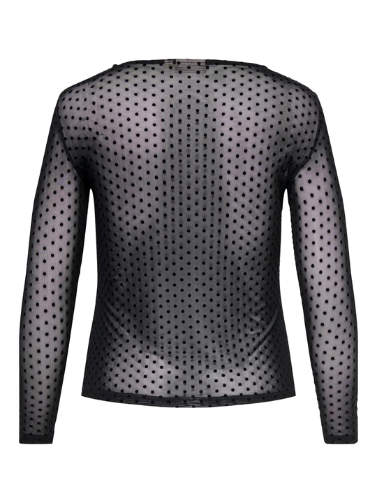 Only Carmakoma Nova mesh t-shirt sort