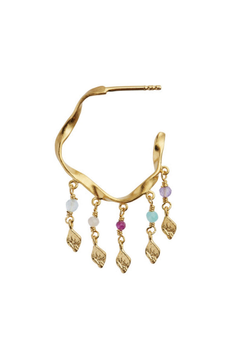 Stine A Twisted Creol with stones and Ile de L`amour ørering