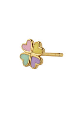 Stine A Love heart clover enamel earring