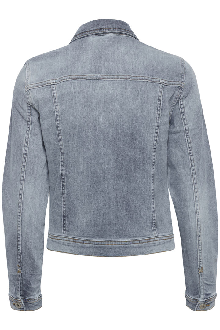 Ichi Stampe Stampe denim jakke light blue
