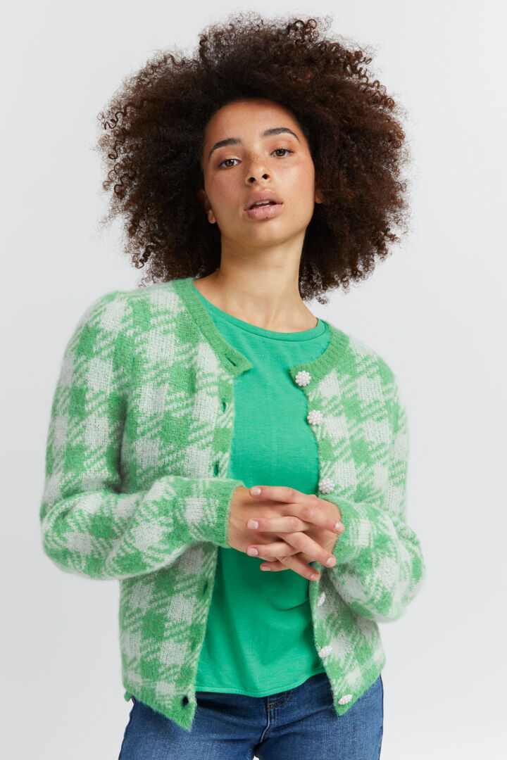 Ichi Estelle cardigan grøn