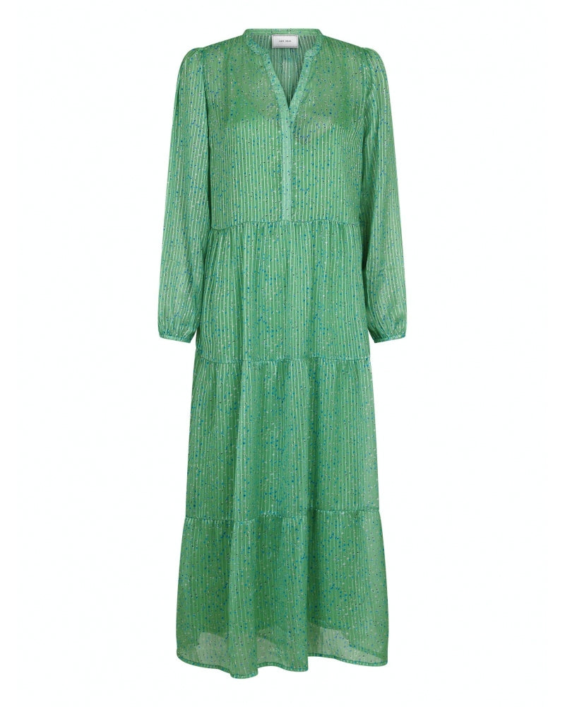 NEO NOIR NOBIS SPARKLE DRESS GRØN