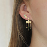 Stine A Petit love heart gras green enamel