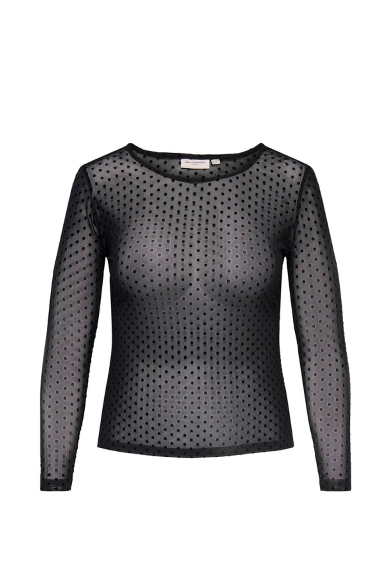 Only Carmakoma Nova mesh t-shirt sort