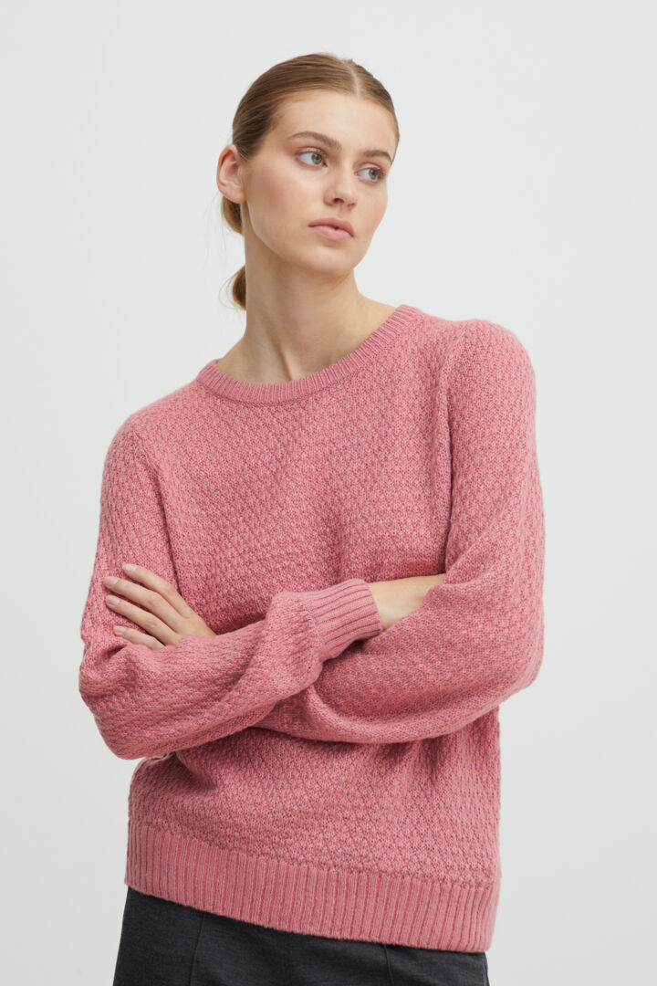 Ichi strik rund hals rosa Odansa