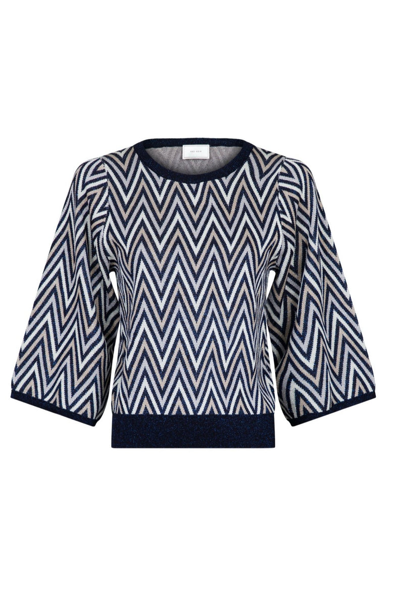 Neo Noir Johanna point strik navy sand lurex