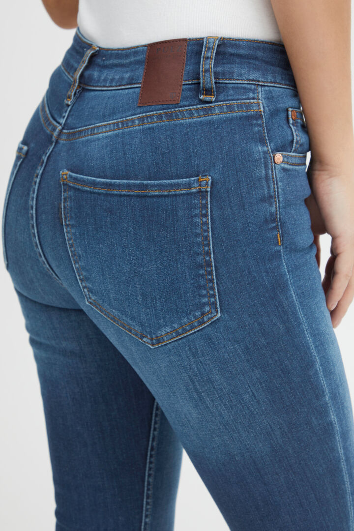 Pulz Emma jeans med lynlås i benet