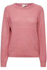 Ichi strik rund hals rosa Odansa