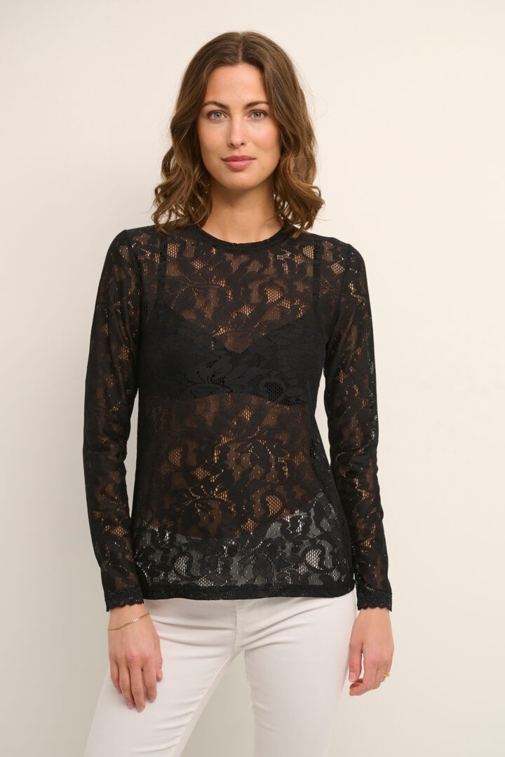 Culture  Nicole blondebluse sort
