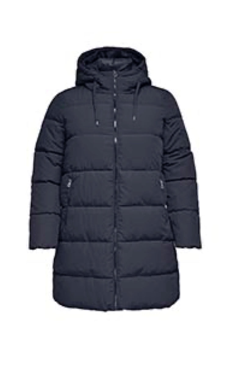 Only Carmakoma Dolly Puffer coat marineblå