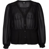 Zoey Amara bluse sort